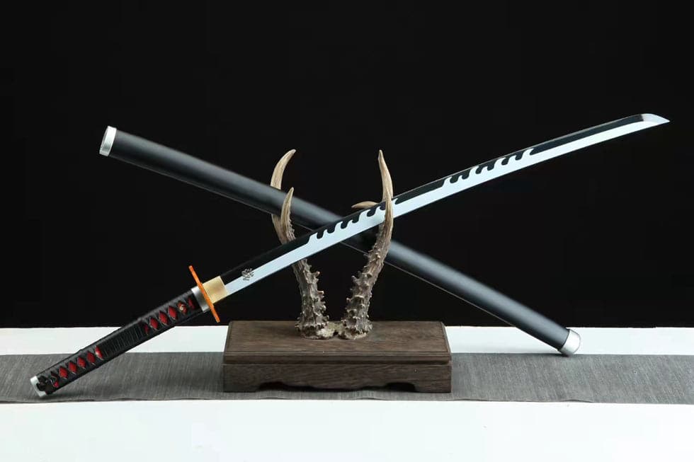 boxkatana Handmade Anime Demon Slayer Tanjiro Nichirin 3rd Generation Sword Reaper Edition1045 High Carbon Steel Black