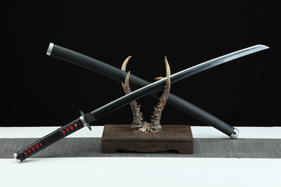 boxkatana Handmade Anime Demon Slayer Tanjiro Nichirin Sword 1045 High Carbon Steel Black