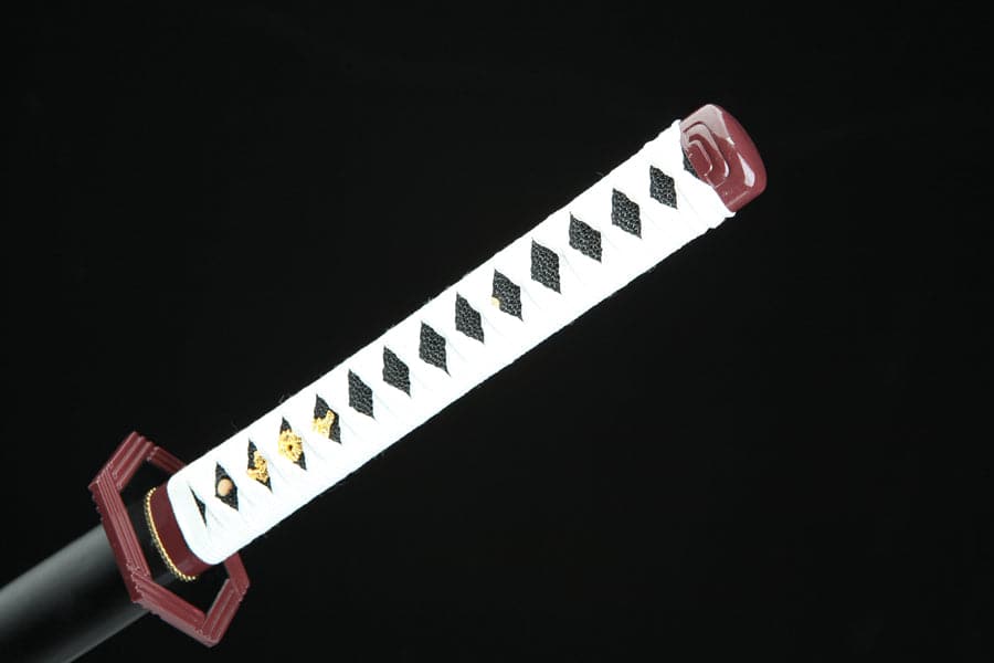 boxkatana Handmade Anime Katana Demon Slayer Giyu Tomioka Nichirin Sword 1045 High Carbon Steel Black Blade