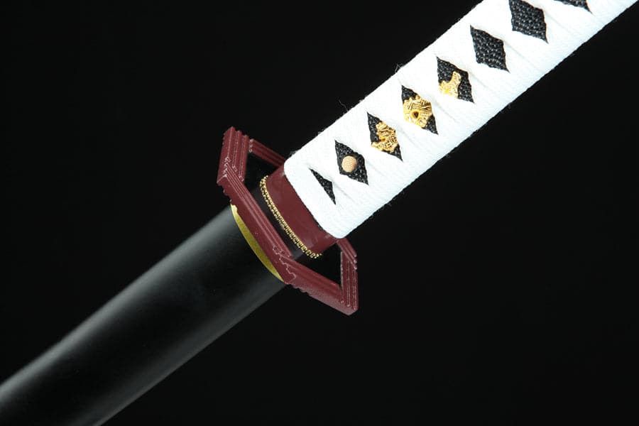 boxkatana Handmade Anime Katana Demon Slayer Giyu Tomioka Nichirin Sword 1045 High Carbon Steel Black Blade