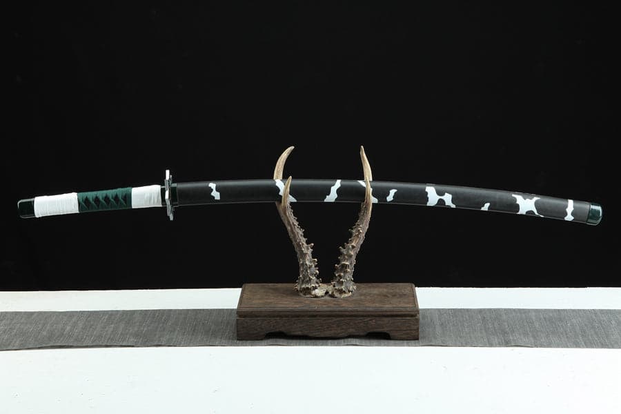 boxkatana Handmade Anime Katana Demon Slayer Sanemi Shinazugawa Nichirin Sword 1045 High Carbon Steel Black