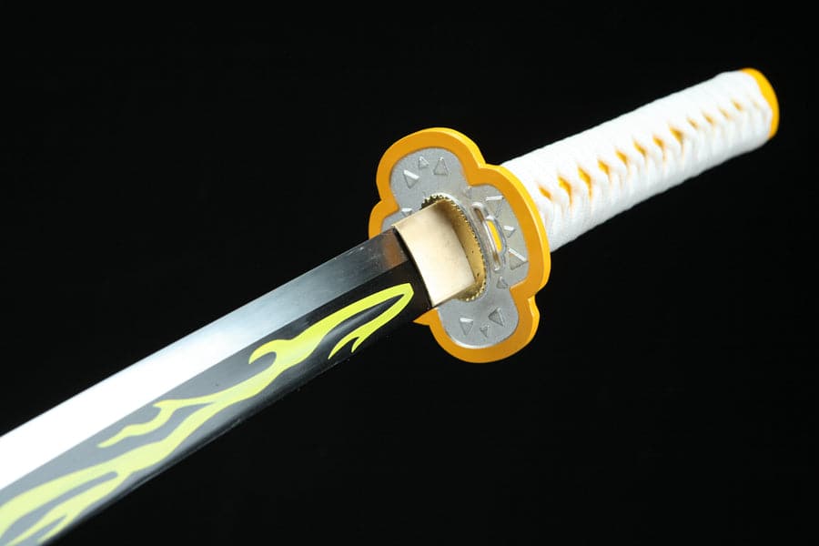 boxkatana Handmade Anime Katana Demon Slayer Zenitsu Agatsuma Sword 1045 High Carbon Steel Blade