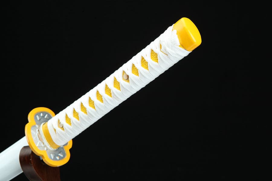 boxkatana Handmade Anime Katana Demon Slayer Zenitsu Agatsuma Sword 1045 High Carbon Steel Blade