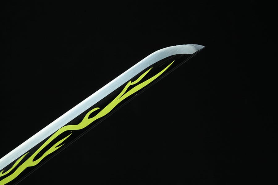 boxkatana Handmade Anime Katana Demon Slayer Zenitsu Agatsuma Sword 1045 High Carbon Steel Blade