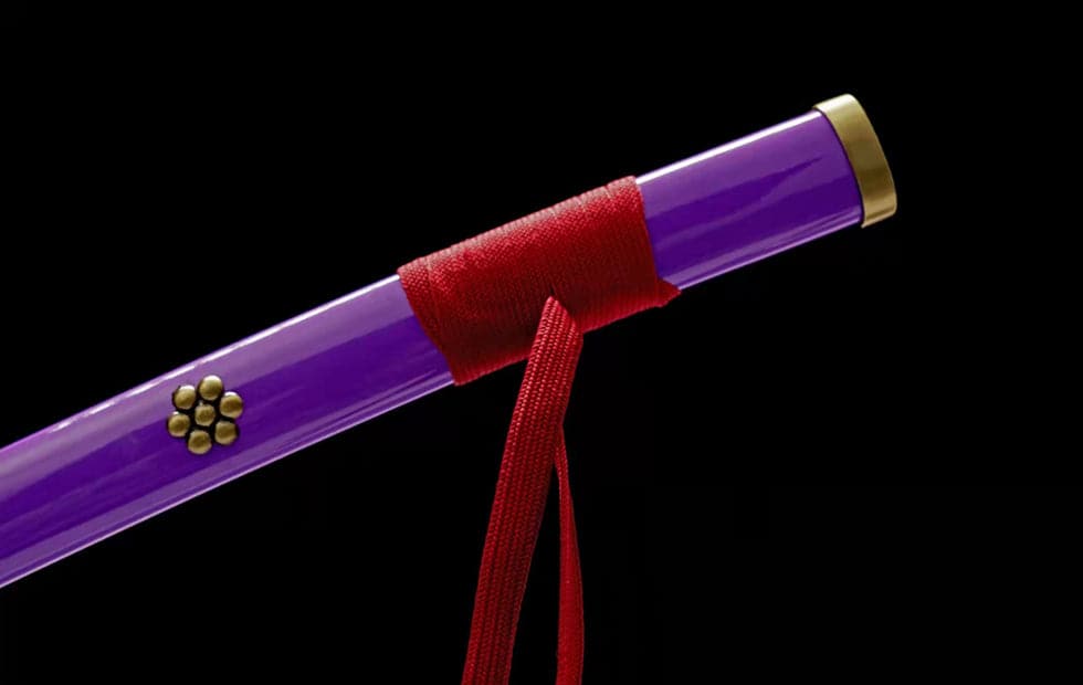 boxkatana Handmade Anime Katana One Piece Roronoa Zoro's Enma Sword Purple Blade 1045 High Carbon Steel Purple