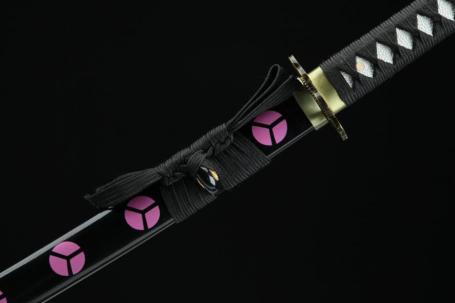 boxkatana Handmade Anime One Piece Roronoa Zoro's Shusui Katana Sword 1045 High Carbon Steel Red Black Blade