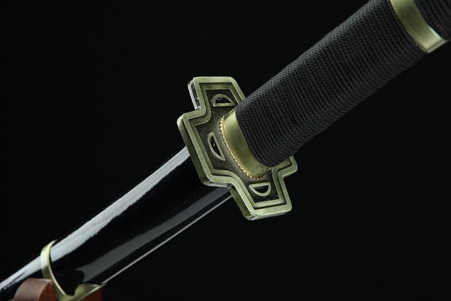 boxkatana Handmade Anime One Piece Roronoa Zoro's Yubashiri Sword 1045 High Carbon Steel Black