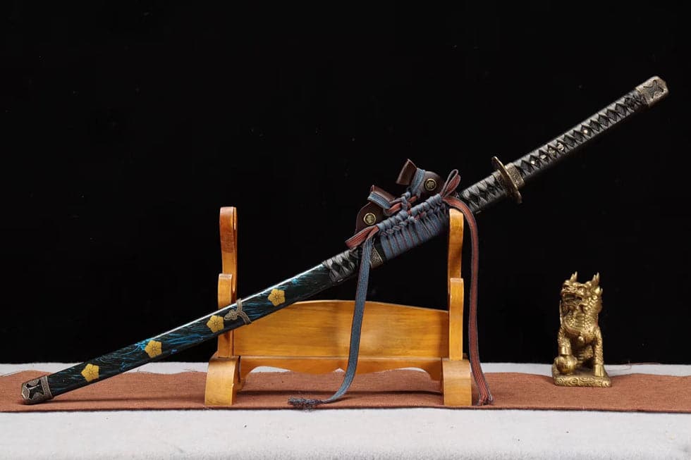 boxkatana Handmade Japanese Tachi Odach Thousand Feathers 1060 High Speed Steels Hand grinding