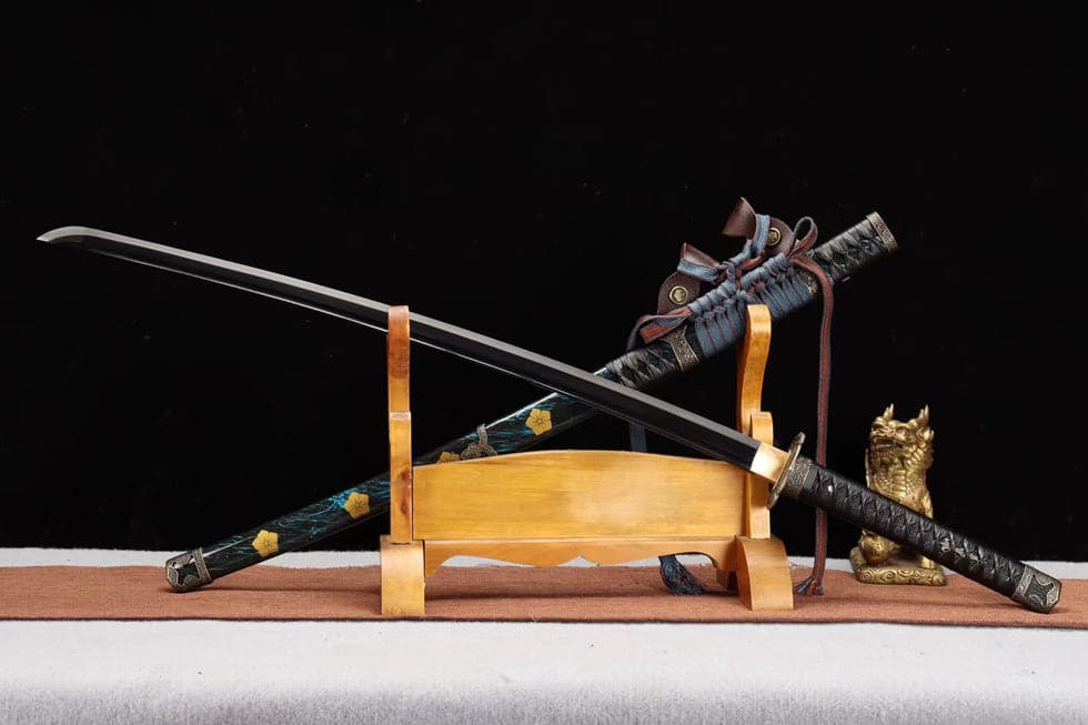 boxkatana Handmade Japanese Tachi Odach Thousand Feathers 1060 High Speed Steels Hand grinding