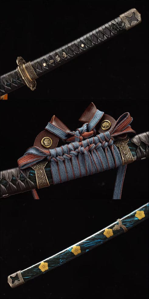 boxkatana Handmade Japanese Tachi Odach Thousand Feathers 1060 High Speed Steels Hand grinding