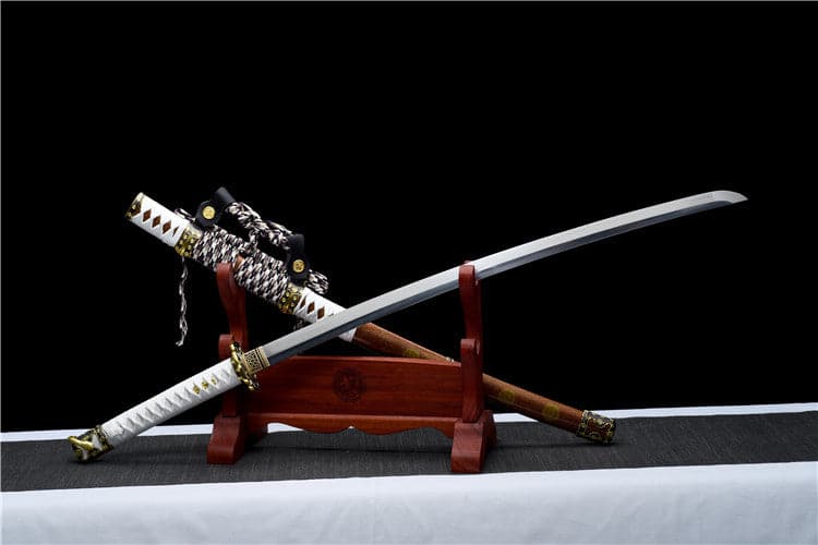 boxkatana Handmade Japanese Tachi Odachi Golden Cherry 9260 Spring Steel Two-color alloy cherry blossom