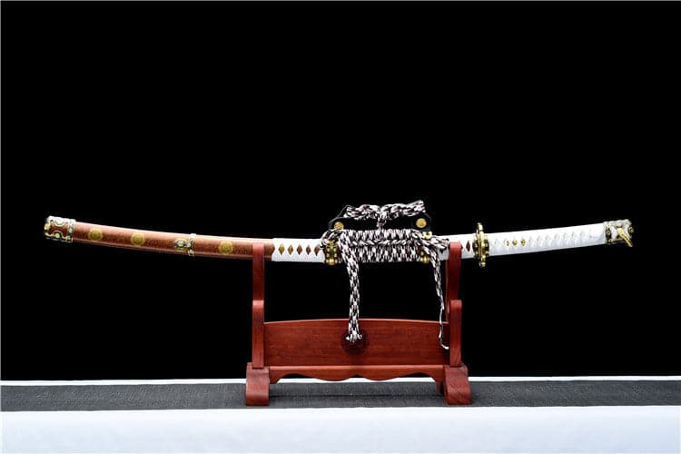 boxkatana Handmade Japanese Tachi Odachi Golden Cherry 9260 Spring Steel Two-color alloy cherry blossom