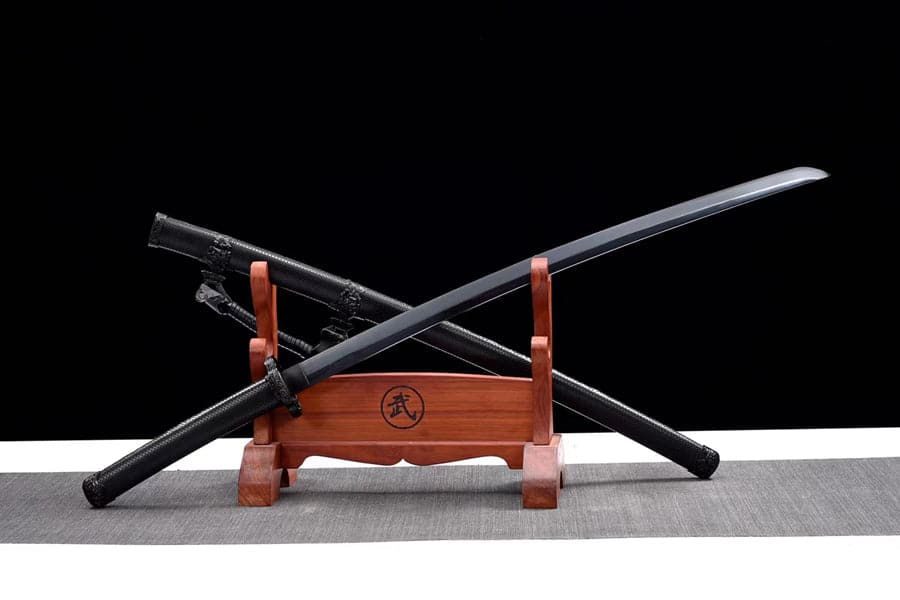 boxkatana Handmade Japanese Tachi Odachi High Manganese Steel Blade blackening process