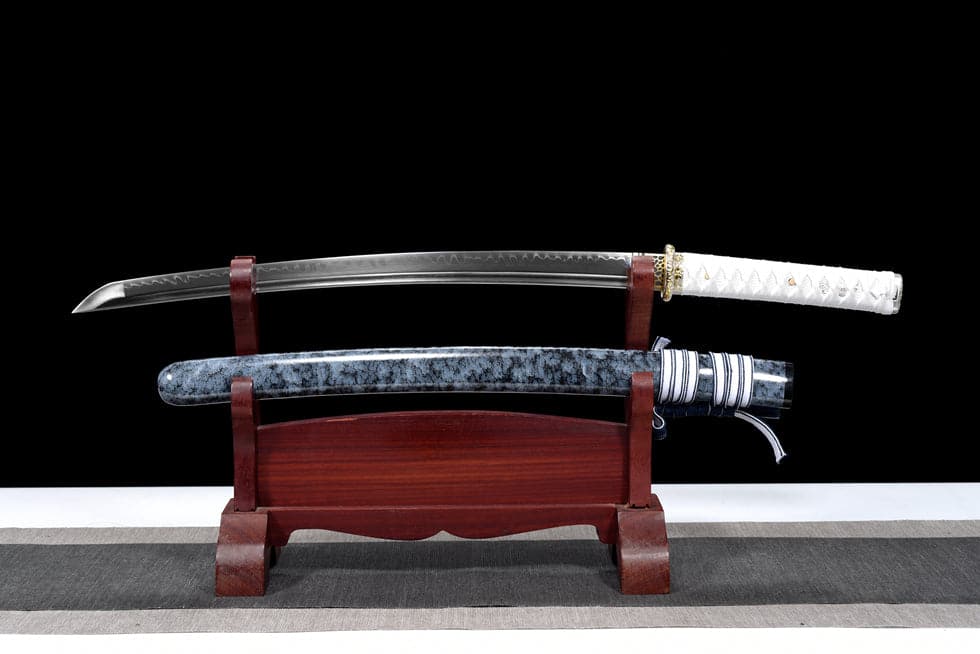 boxkatana Handmade Japanese Wakizashi Water T10 Carbon steel Turns the soil to burn blade