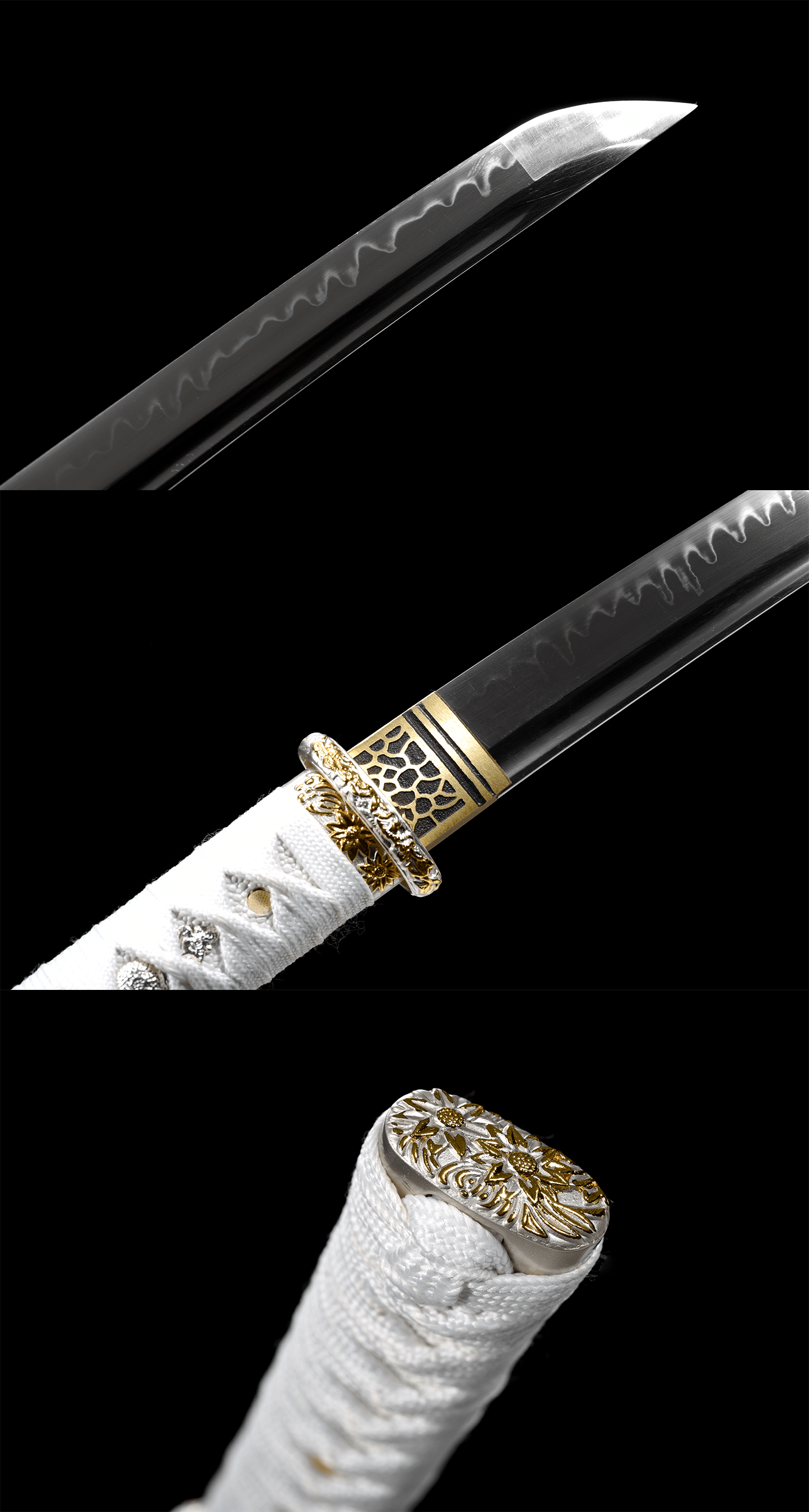 boxkatana Handmade Japanese Wakizashi Water T10 Carbon steel Turns the soil to burn blade