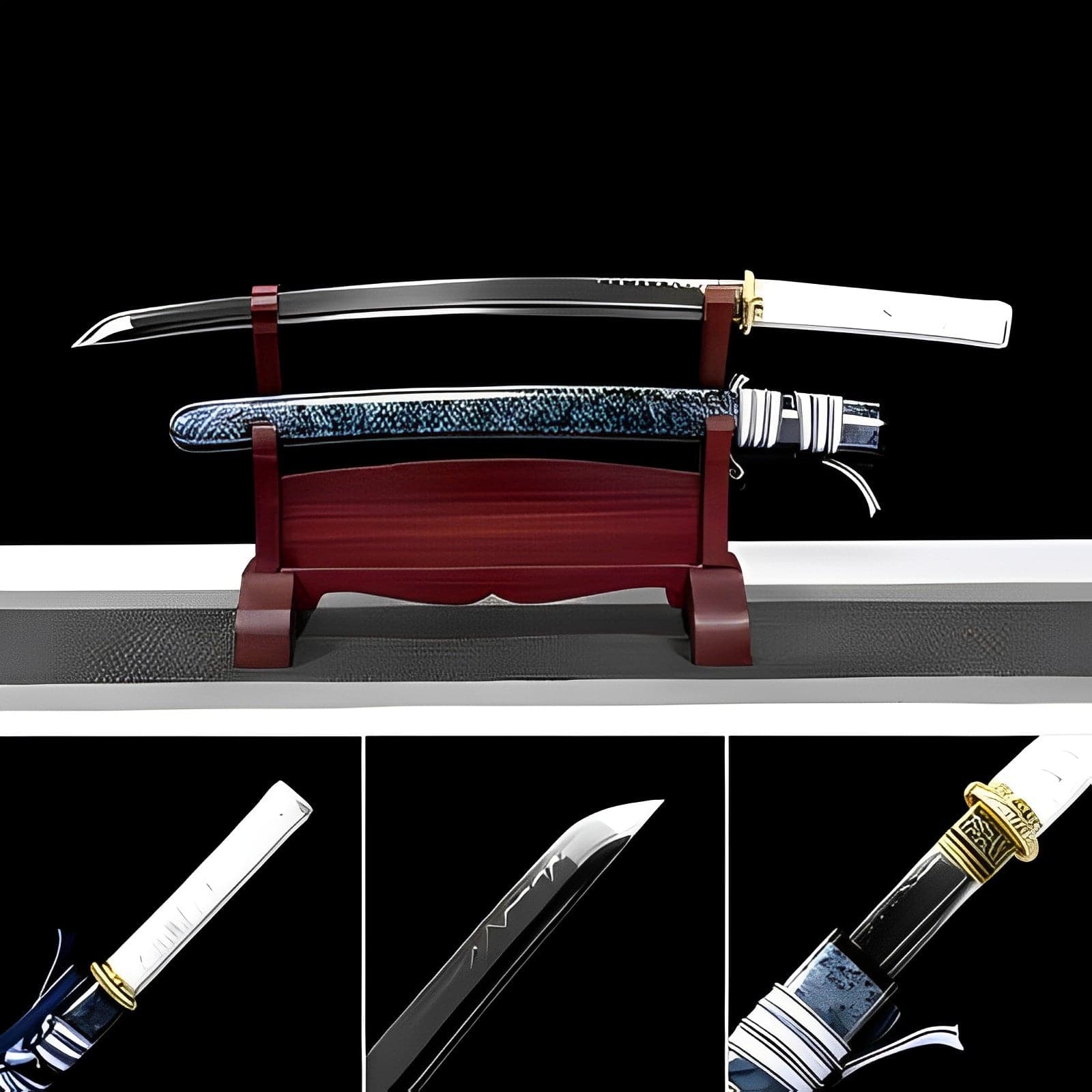 boxkatana Handmade Japanese Wakizashi Water T10 Carbon steel Turns the soil to burn blade