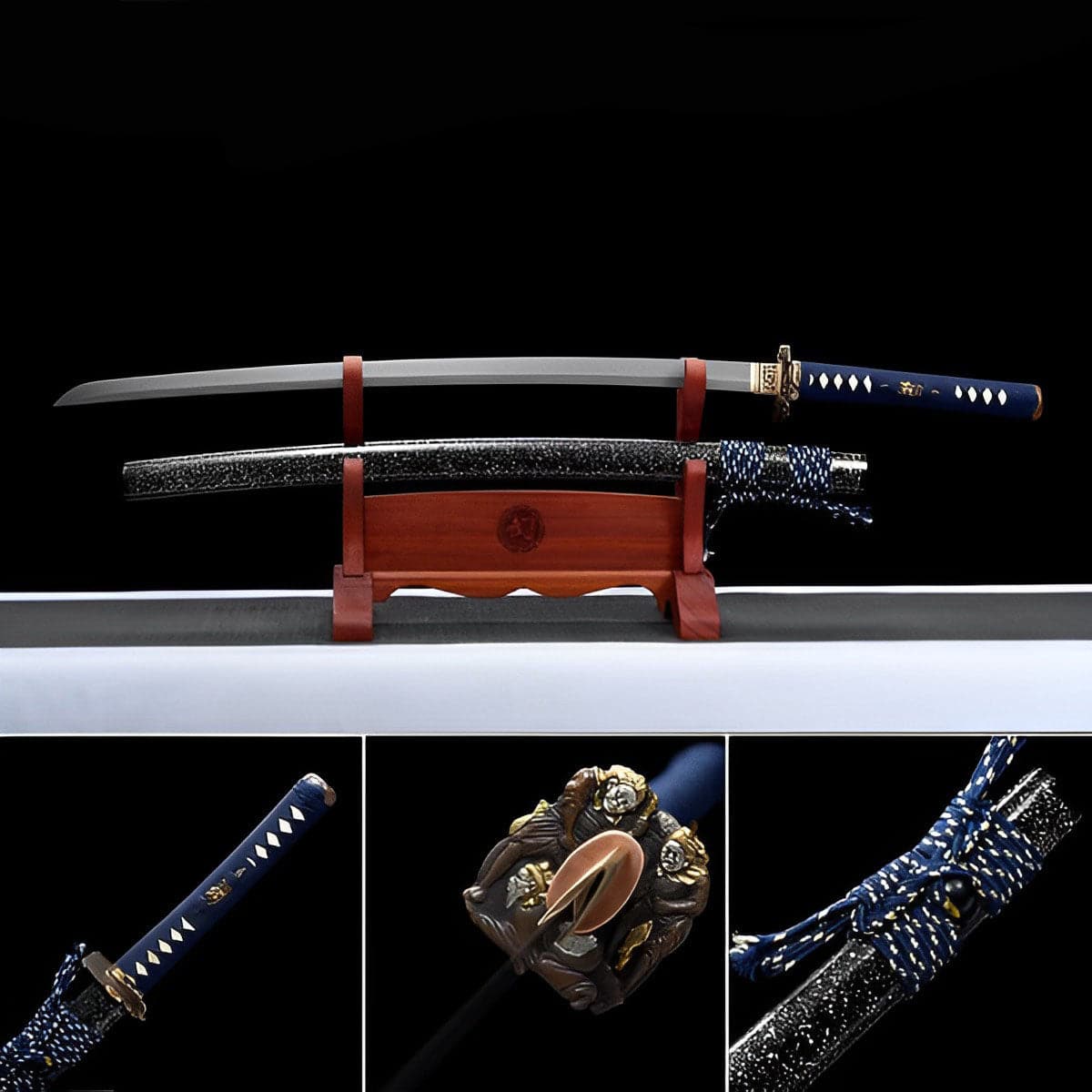 boxkatana Handmade Rurouni Kenshin T10 burn blade Grinding with Gray Blade