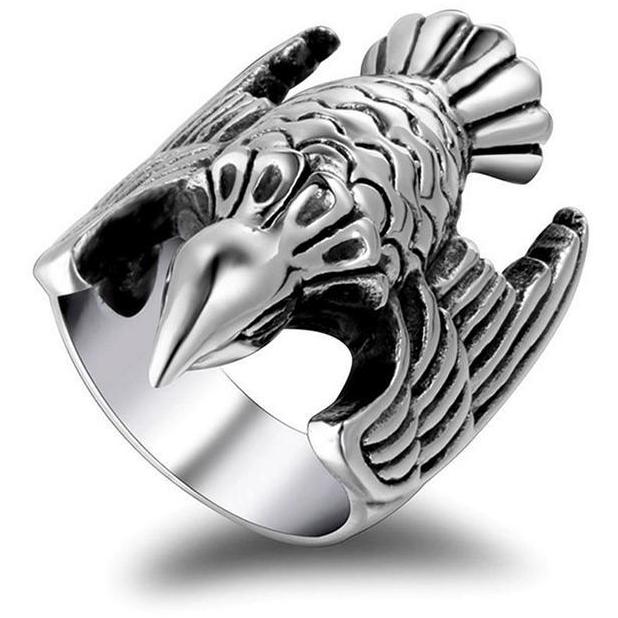 Silver Eagle Full Stainless Steel Self Defense Ring Jewelry - Cakra EDC Gadgets
