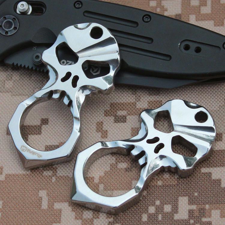 Skull 9R18MOV Stainless Steel Self Defense Keychain Tool - Cakra EDC Gadgets