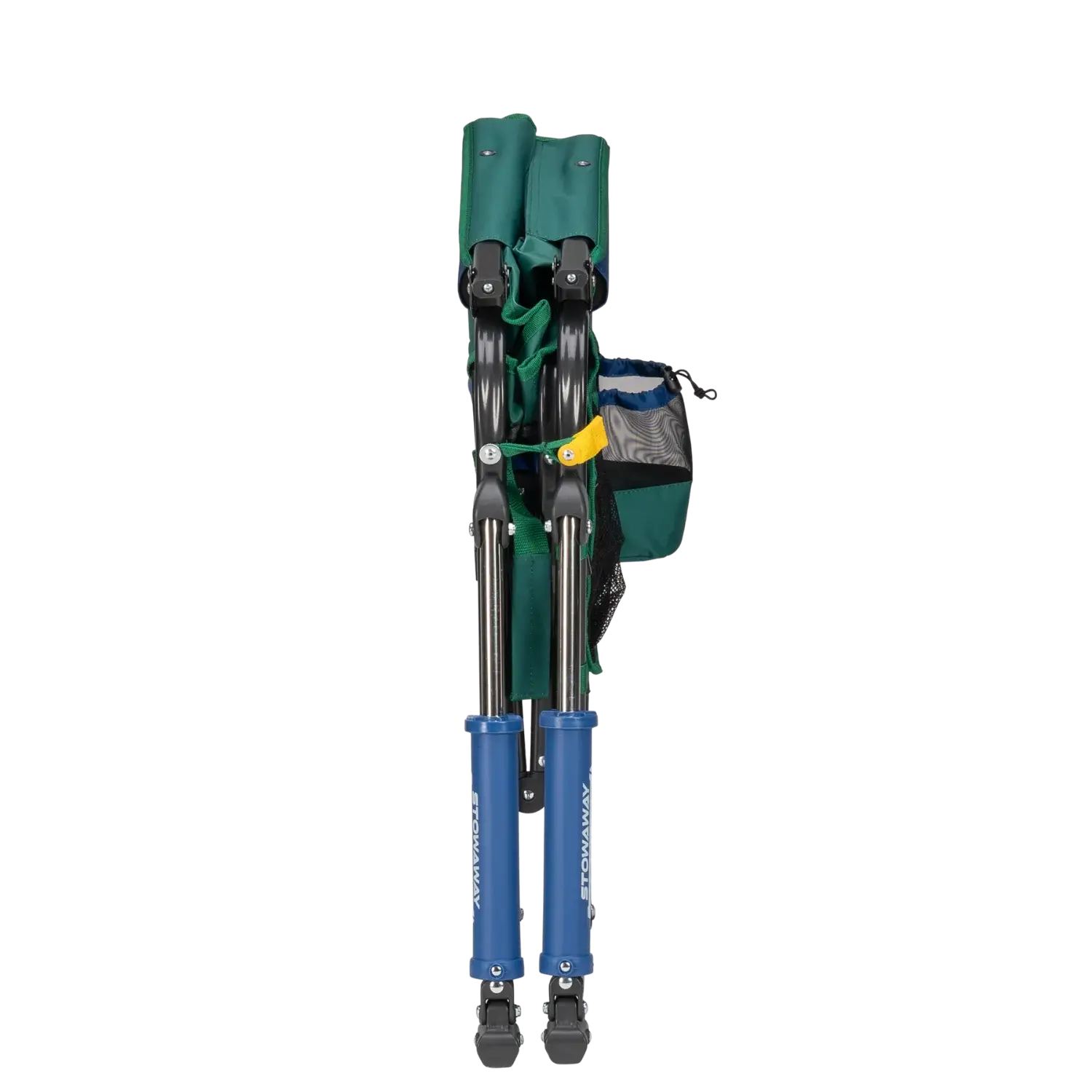 Collapsed stowaway rocker in pickleball.