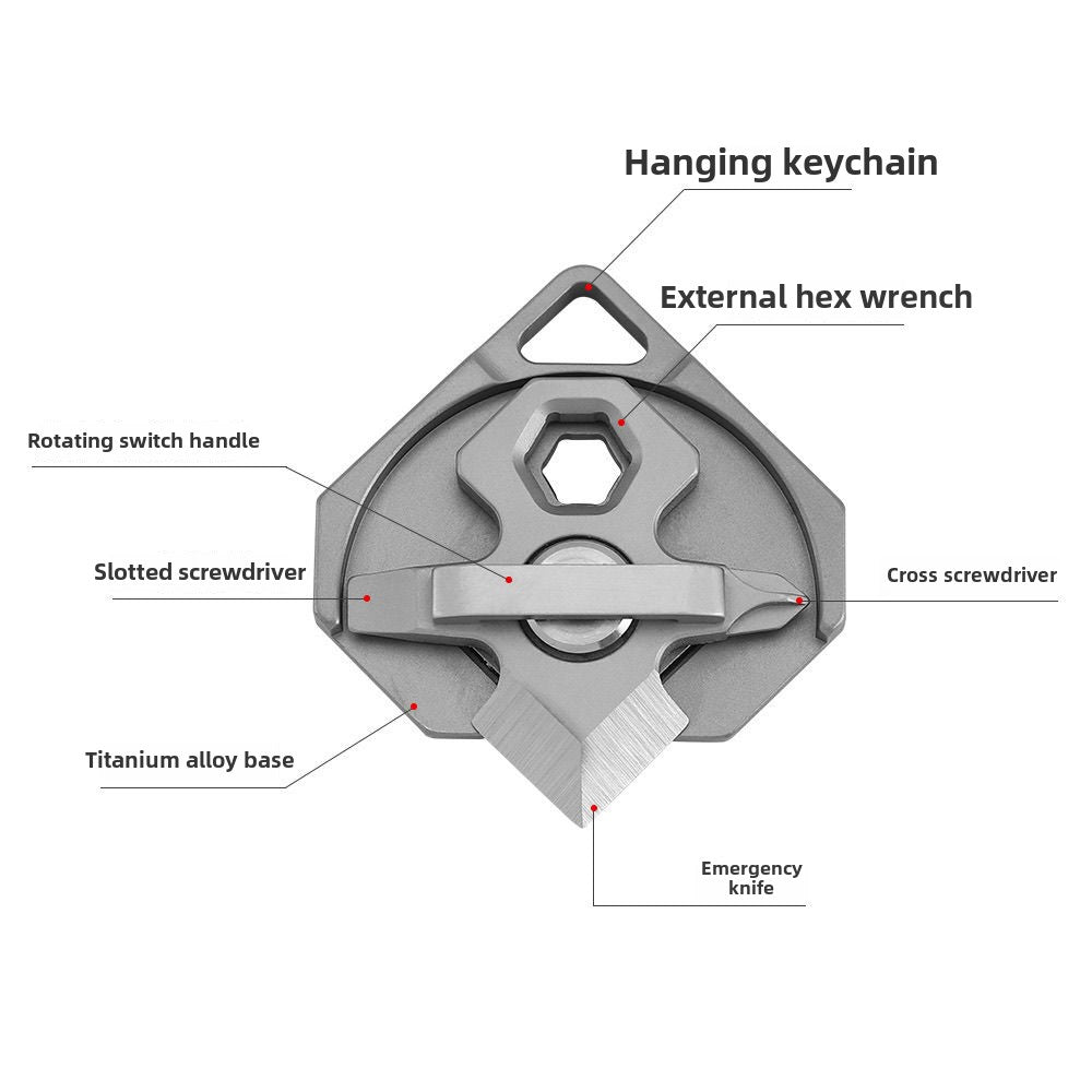 Titanium Alloy Mini Multi-function Keychain Knife