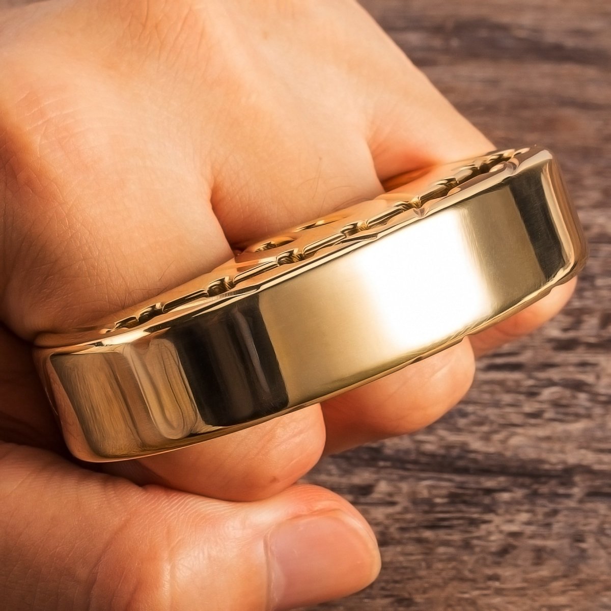 Full Brass Pumpkin Face Two Finger Brass Knuckles - Cakra EDC Gadgets