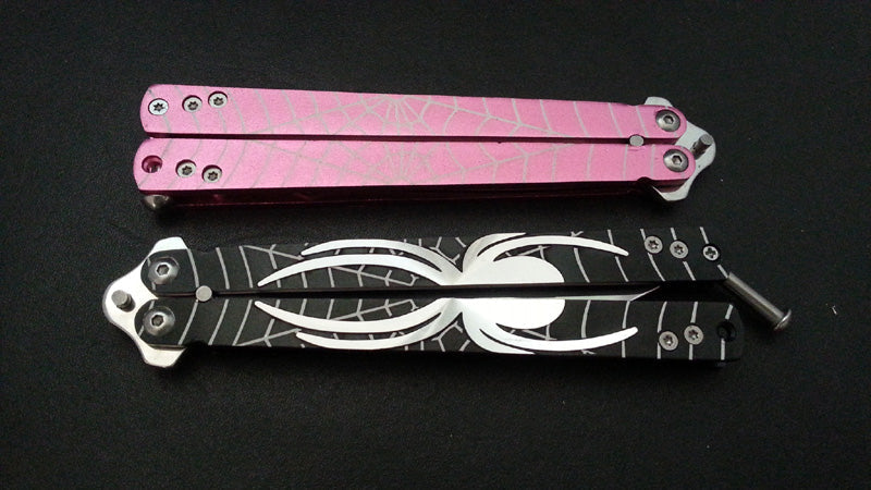 Spider Mirror Polished Folding Knife