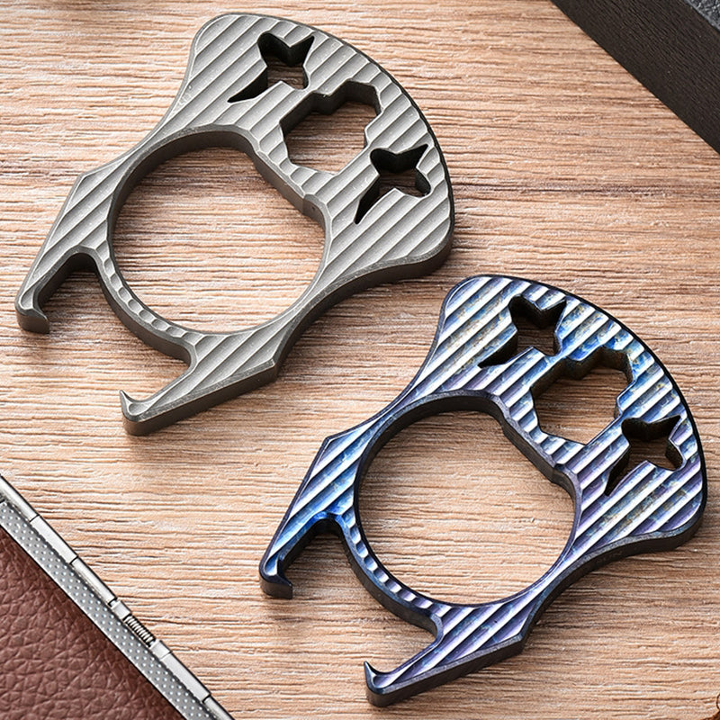 Mini Multifunctional Titanium Bottle Opening EDC Tool Hung on The Keychain