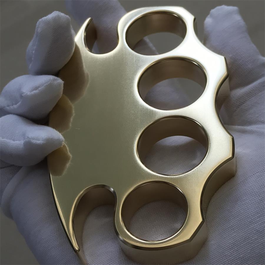 Finely Polished Brass Knuckle Duster Self-defense EDC Tool