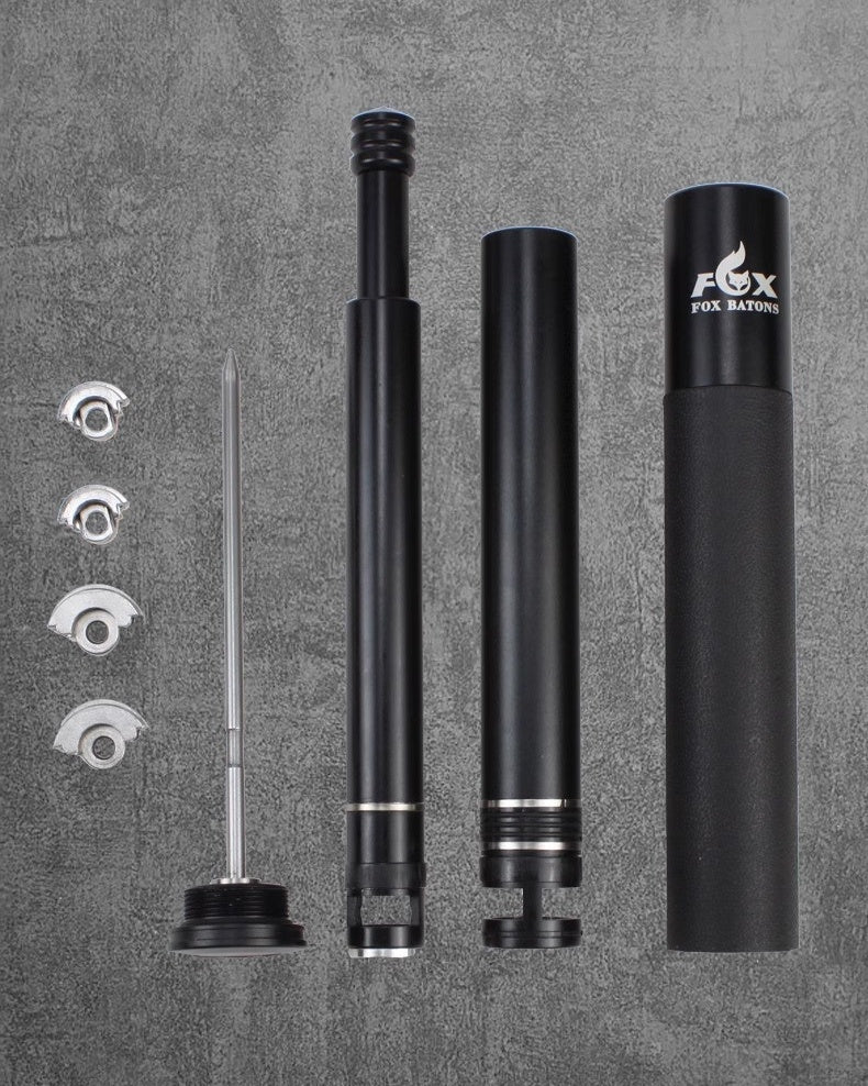 Mechanical baton, four-section expandable baton, thickened alloy steel heavy-duty baton, legal self-defense vehicle-mounted weapon