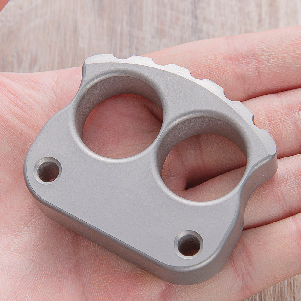 Afrankart DFK 2 Finger Brass Knuckles Ring Stainless Steel - Cakra EDC Gadgets