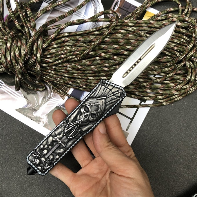 Cross Skull Switchblade