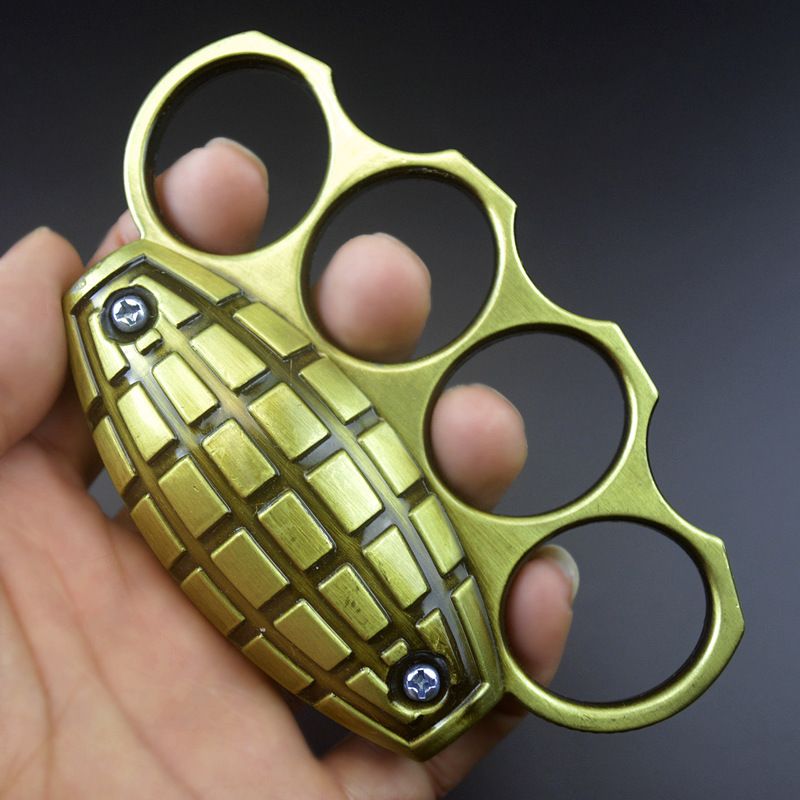 Grenade-style High-strength Tactical Finger Ring (Knuckle Duster) - Tactical Survival Tool