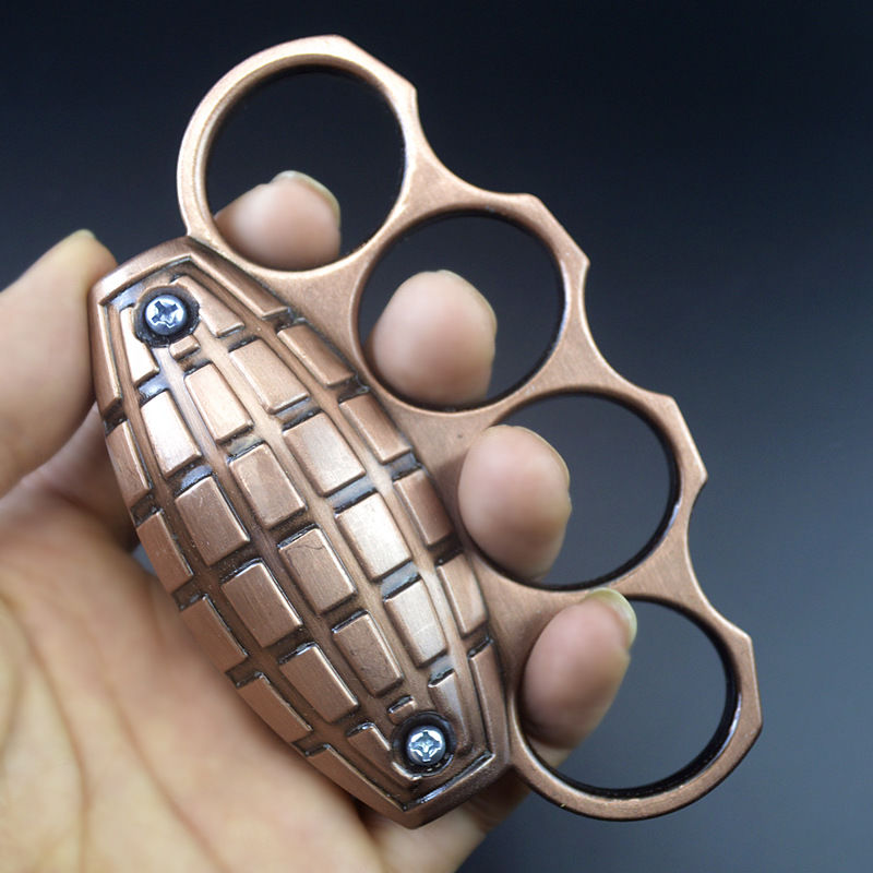 Grenade-style High-strength Tactical Finger Ring (Knuckle Duster) - Tactical Survival Tool