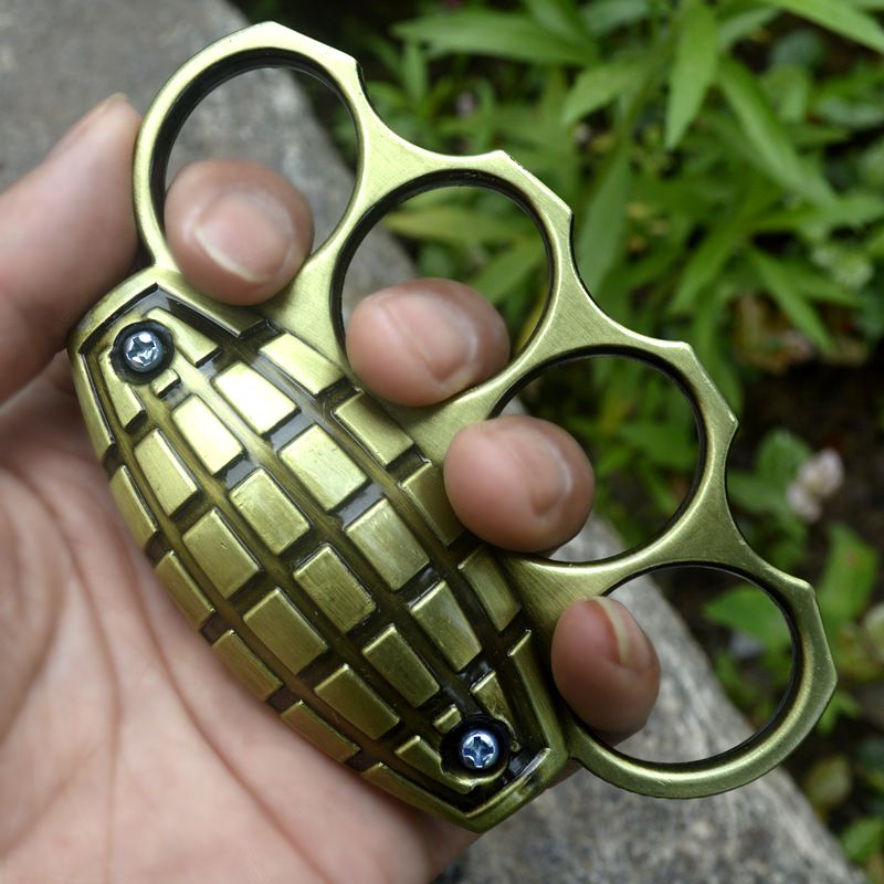 Grenade-style High-strength Tactical Finger Ring (Knuckle Duster) - Tactical Survival Tool