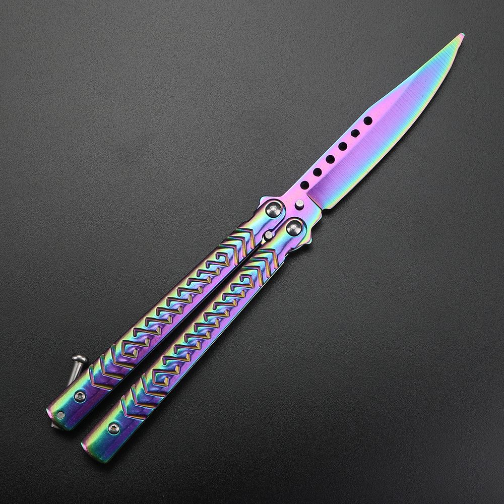 All-steel butterfly training practice knife, safe toy, unsharpened