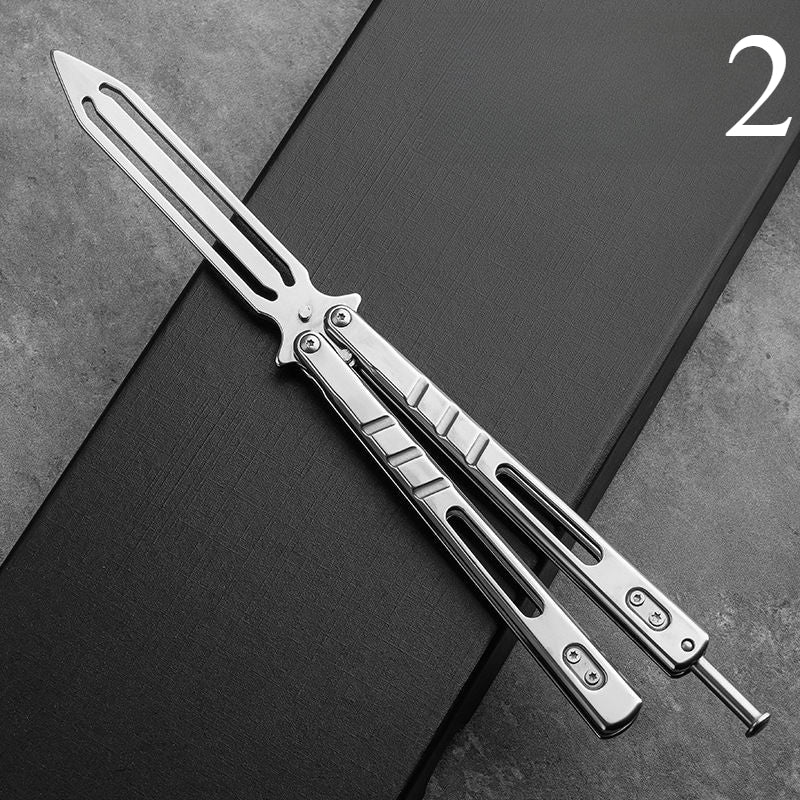 All-steel butterfly training practice knife, safe toy, unsharpened