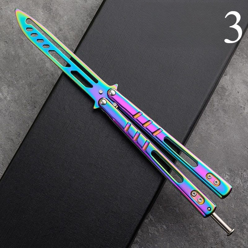 All-steel butterfly training practice knife, safe toy, unsharpened