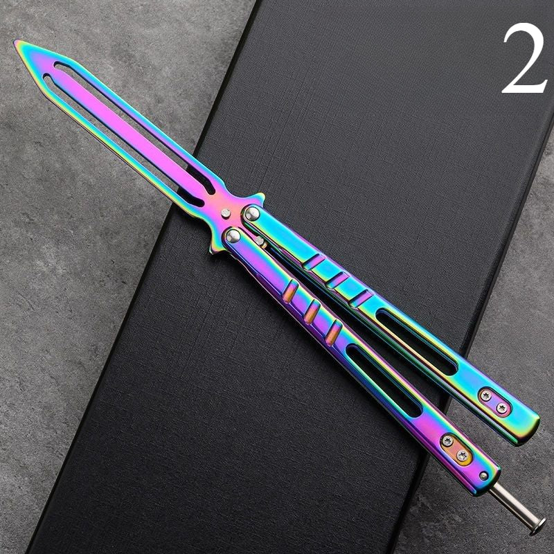 All-steel butterfly training practice knife, safe toy, unsharpened