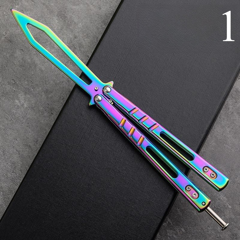 All-steel butterfly training practice knife, safe toy, unsharpened