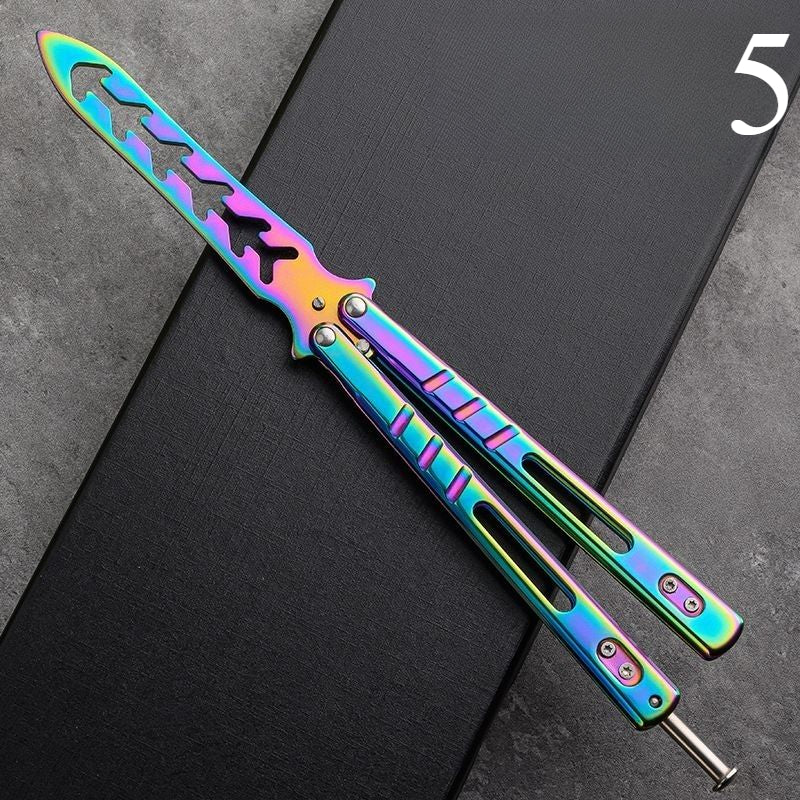 All-steel butterfly training practice knife, safe toy, unsharpened