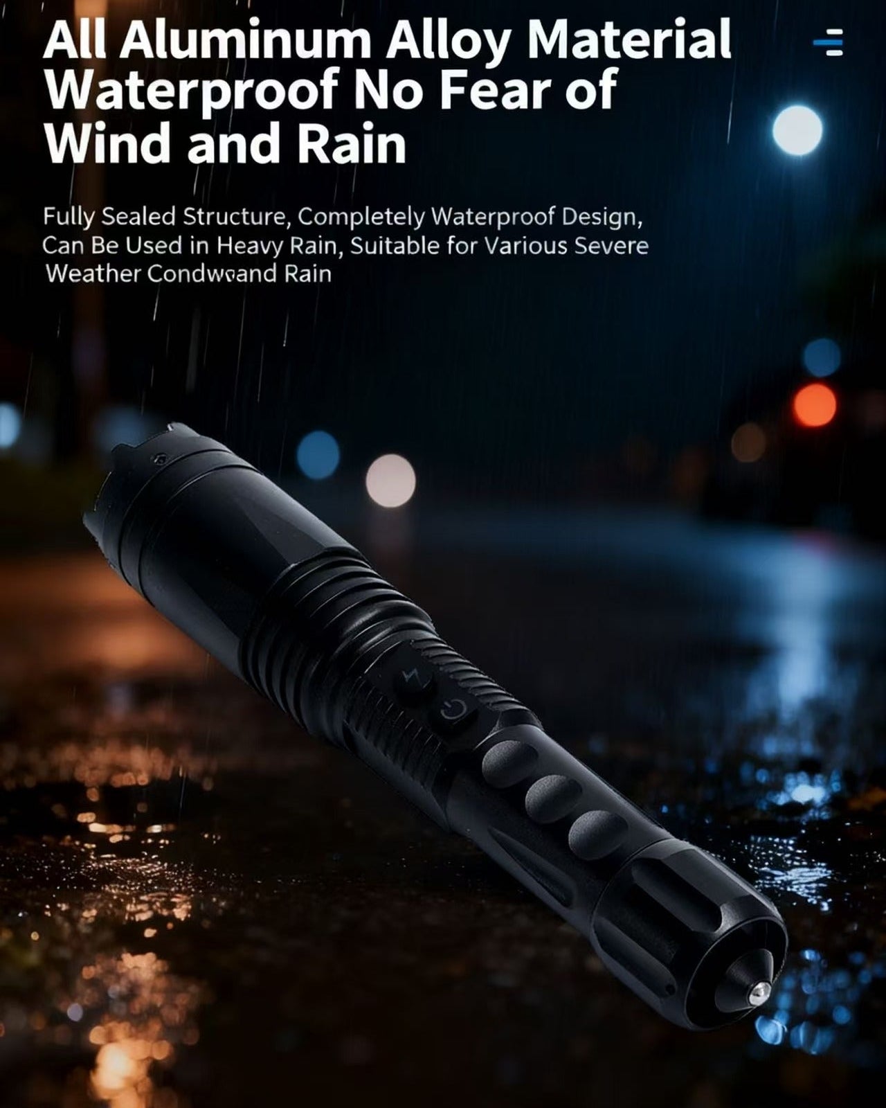 Small flashlight with electric shock function-W-04-Stun gun