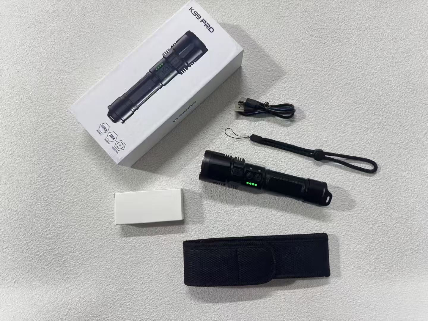 🔥Luxury K99Pro Edition 1100 lumens light, lanyard included.