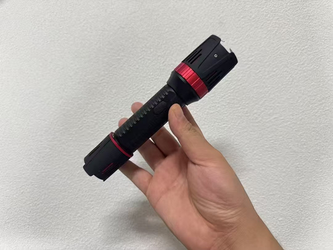 🔥6800 Black and Red Self-Defense Flashlight