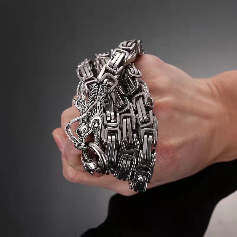 Adjustable and Removable Wrist Dragon Head Titanium Chain Decoration