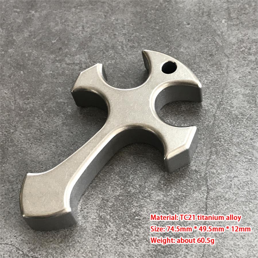 Outdoor Titanium Cross Pendant EDC Tool
