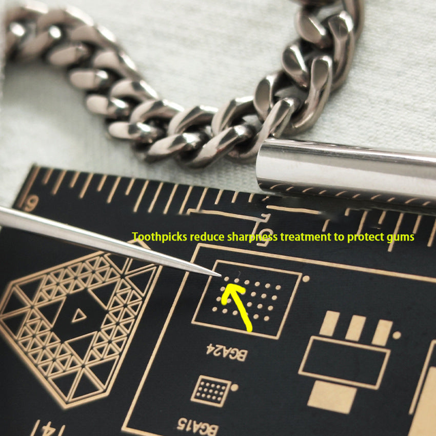 304 Steel Toothpick Titanium Chain Portable EDC Tool