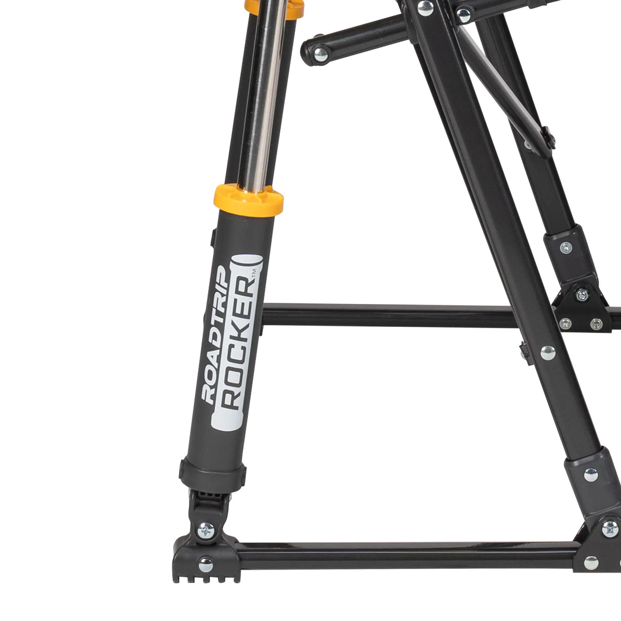 Close-up of the roadtrip rocker’s shock-absorbing spring mechanism.