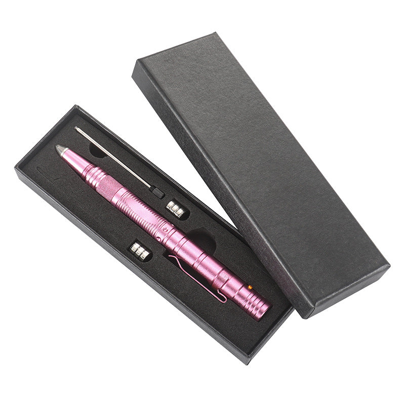 Outdoor Multifunctional Tactical Pen Defense Pocket Knife LED Lighting Window Breaker EDC Survival Tool