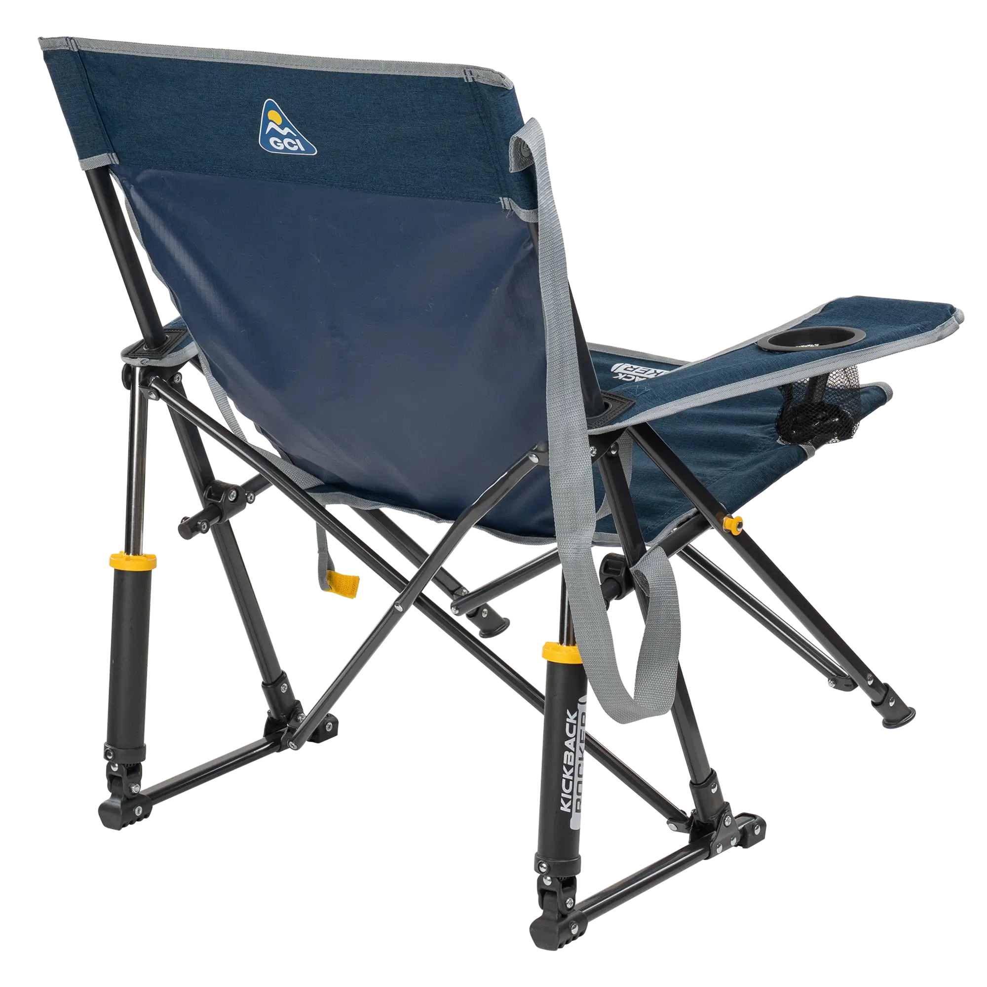 Kickback Rocker, Heathered Indigo, Back Right Angled